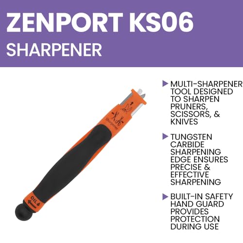 Zenport زينبورت KS06 6 في 1 شارب متعدد للمقصات والسكاكين، بطول 8 بوصات - Image 4