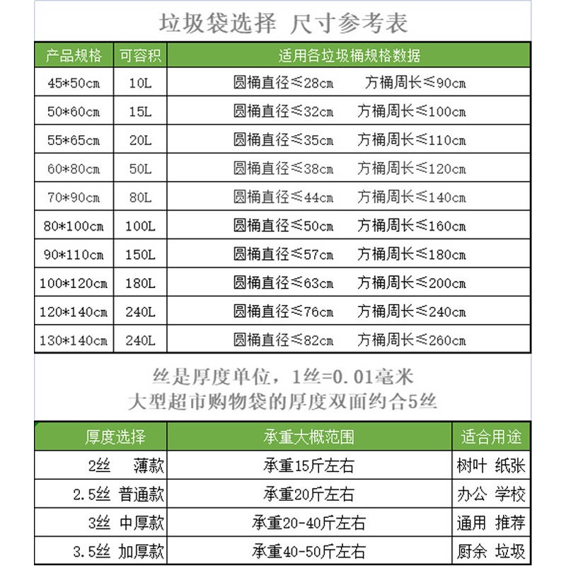 Thickened Sanitation Cleaning Garbage Bag Disposable Commercial Flat Mouth Black Plastic Bag Property Pe Flap Pocket Pants Widening - Image 1