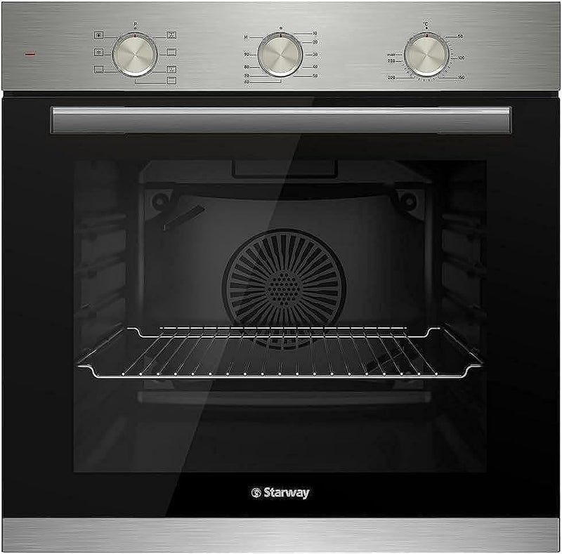Starway 73 Lt Built In Oven, 60x60cm, 7 Option with Grill, Up & Down Heating, Cooling Fan, Timer and Inside Light Stainless Steel Model No SWCP5FM - Image 1