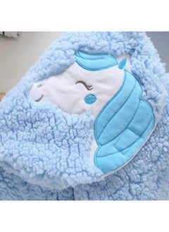 Flannel 0-6 Months Hooded Swaddle Wrapper Blanket, Sky Blue, Lightweight - pzsku/ZF974144C4F4248DD99A8Z/45/_/1733730466/ab4bf245-cfbc-4219-ab70-065bb9df7634