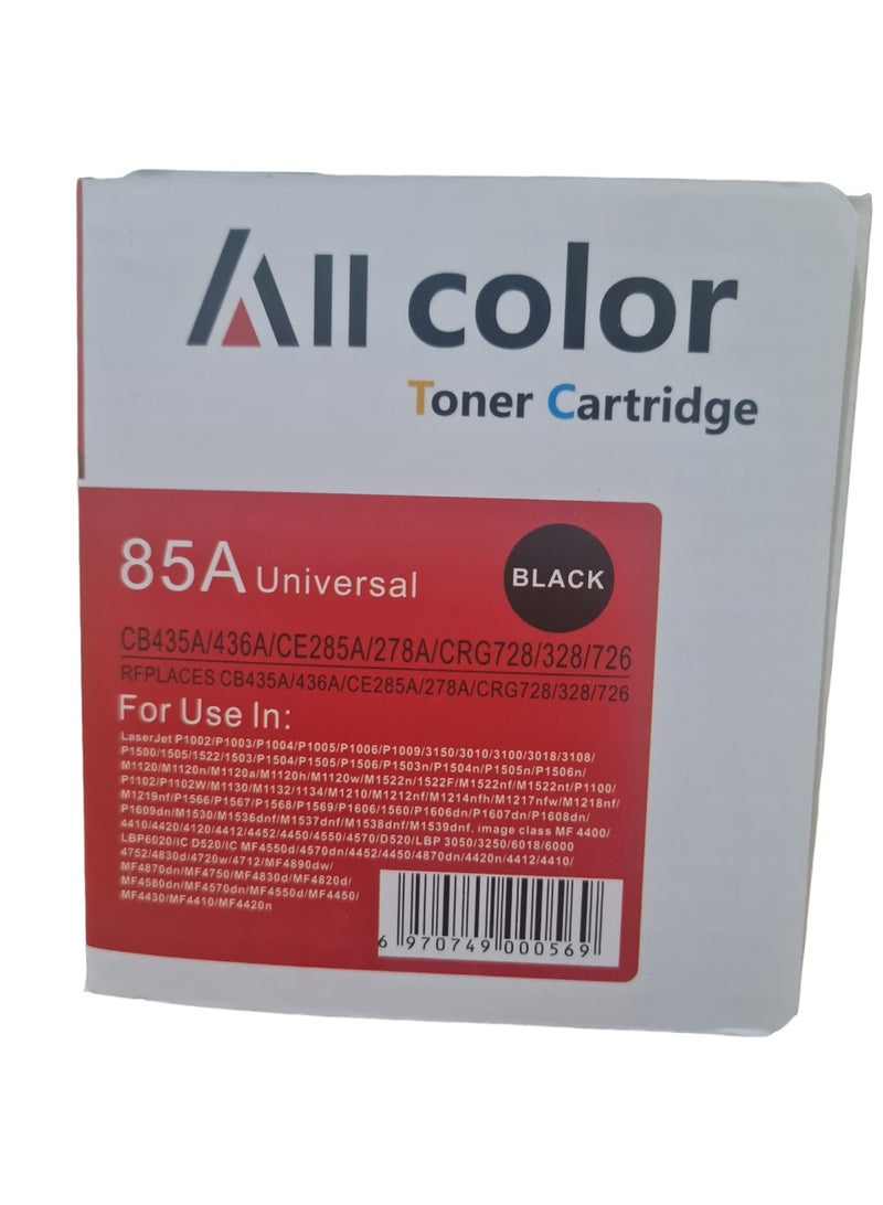 اول كلور خرطوشة حبر 85A CE285A ملونة بالكامل متوافقة مع طابعات HP LaserJet P1006 P1102 P1102W P1109w MFP M1212nf M1217nfw MF3010 Canon ImageClass LBP6000 LBP6030W MF3010 (أسود) - Image 3