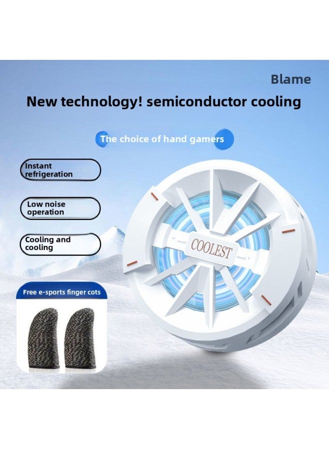 Mobile Phone Magnetic Radiator Semiconductor Icing Refrigeration Back Clip Game Live For Apple-Color:[cooling Master + E-sports Finger Gloves] - Mobile Phone Magnetic Radiator (black) + Clip  - Image 5