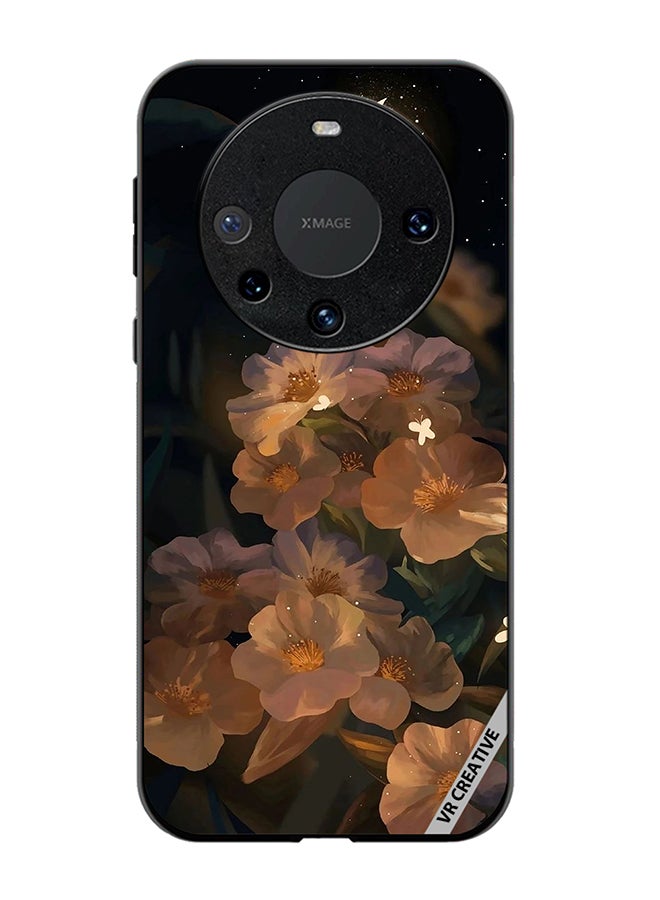 VR CREATIVE Protective Case Cover For Huawei Mate 60 Pro Plus Flower With Butterfly Design Multicolour - Image 1