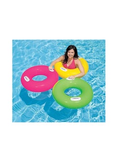 SUKILO Inflatable Pool Swim Tube with Dual Handles – Durable Water Swim Ring for Kids & Adults  - Image 1