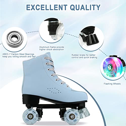 Jessie Frosted Toddler Roller Skates - Holographic Women's & Girls' Adjustable Indoor/Outdoor Skates - Image 4