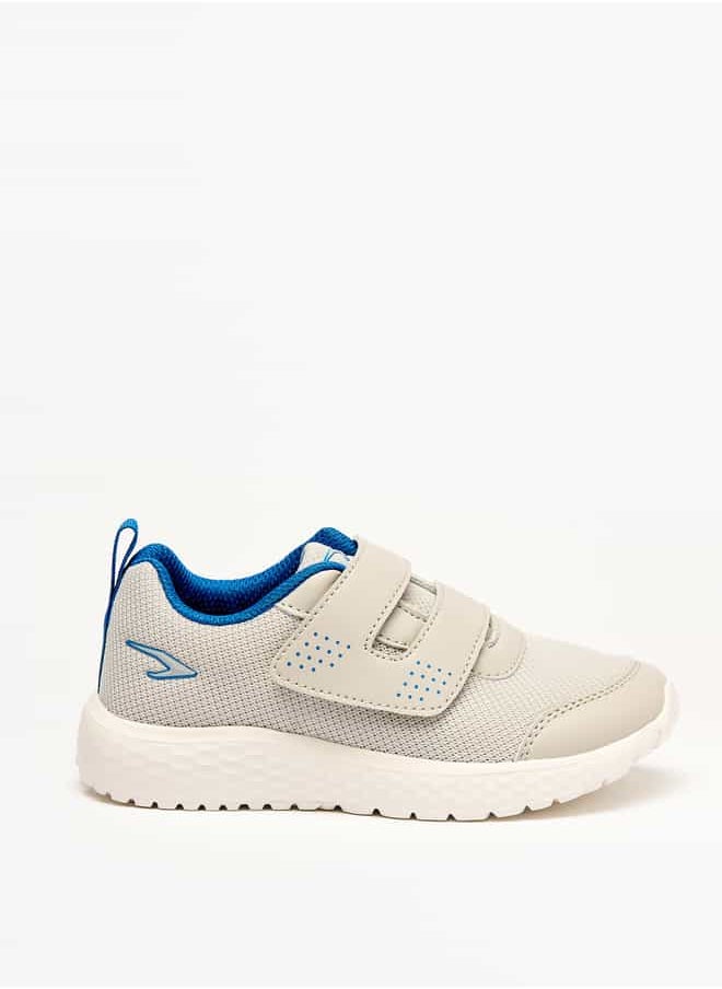 Dash - Boys Textured Sports Shoes with Hook and Loop Closure - Image 1