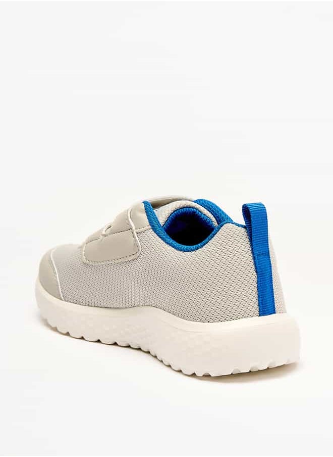 Dash - Boys Textured Sports Shoes with Hook and Loop Closure - Image 1