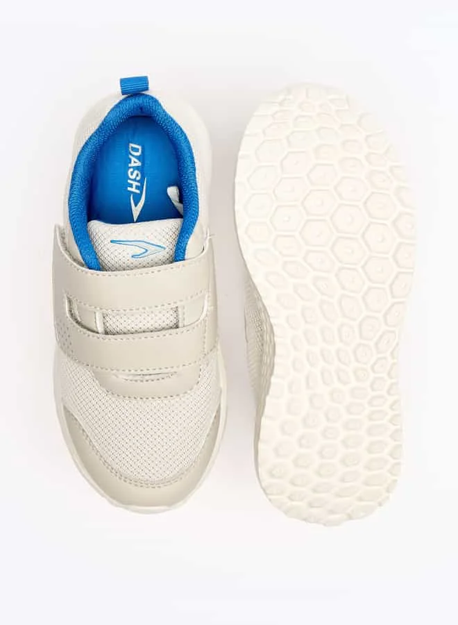 Dash Boys Textured Sports Shoes with Hook and Loop Closure
