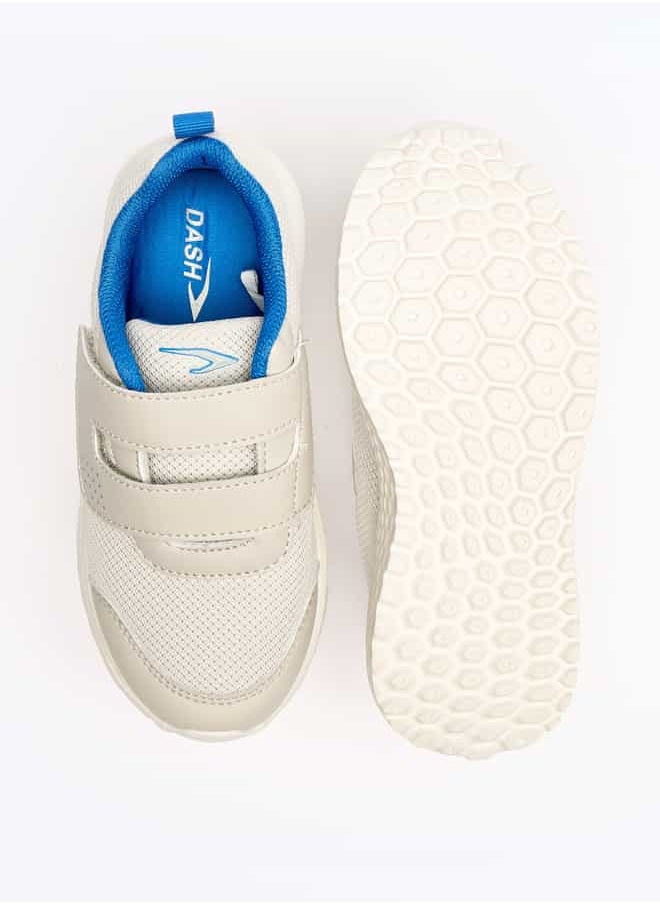 Dash - Boys Textured Sports Shoes with Hook and Loop Closure - Image 1