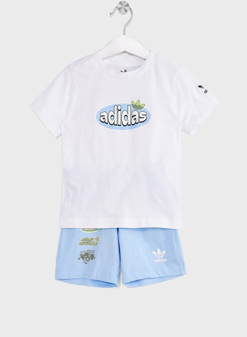 adidas Originals Kids Adicolor Shorts And T-Shirt Sets