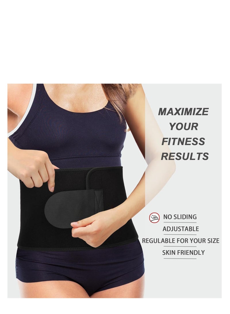 Waist Trainer for Women Men Sweat Belt Waist Trimmer Belly Band Stomach Wraps Waist Trimmer Belt, Premium Waist Trainer - Image 5
