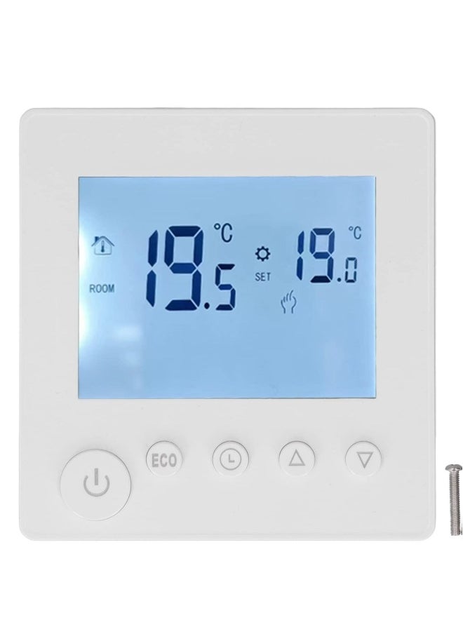 ماركة غير محددة - ترموستات ذكي، ترموستات غير قابل للبرمجة مع شاشة LCD 16A للمنزل، ترموستات رقمي مع مستشعر درجة الحرارة NTC، ترموستات سلكين للتحكم في الحرارة، مثالي للمنزل الذكي - Image 1