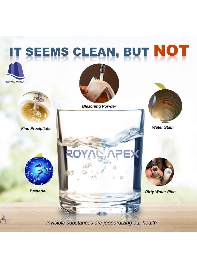 Royal Apex Water Filter Replacement Cartridges 10" Polypropylene Cotton Sponge Universal Cartridges Standard Pre-Filter Yarn Sediment For Standard Ro Systems Pack Of 5 10" Sponge 70G - Image 4