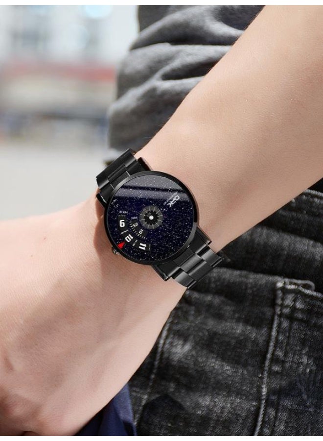 OPK Watch for Men Starry Sky Dial Watch Stainless Steel Waterproof Sleek Analog Quartz Wrist Watch Stylish Distinctive Casual Cool Men Watches - Image 4