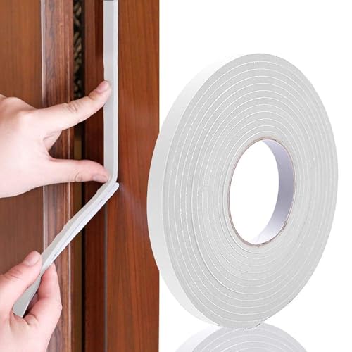 Bapna White Gasket Foam Tape 1 Inch (24mm) x 3mm Thick x 10M – Waterproof Windproof Noise-Reducing Self-Adhesive Seal for Doors Windows Furniture Electrical Cabinets & More - Image 4