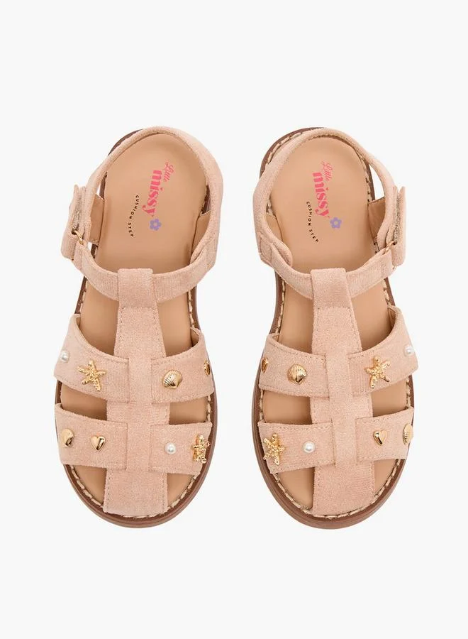 ليتل ميسي Girls Embellished Sandals