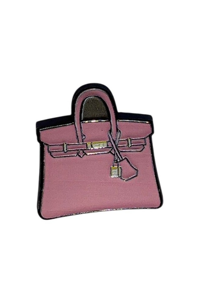 Pink Woman Bag 3D Metal Sticker (1pc) and Stitch (Disney) 3D Metal Sticker (1pc) – Premium Set of 2 Large Size with 3M Adhesive | A Symbol of Style, Femininity, and Everyday Confidence, and A Symbol of Fun, Friendship, and Bold Individuality  - Image 3