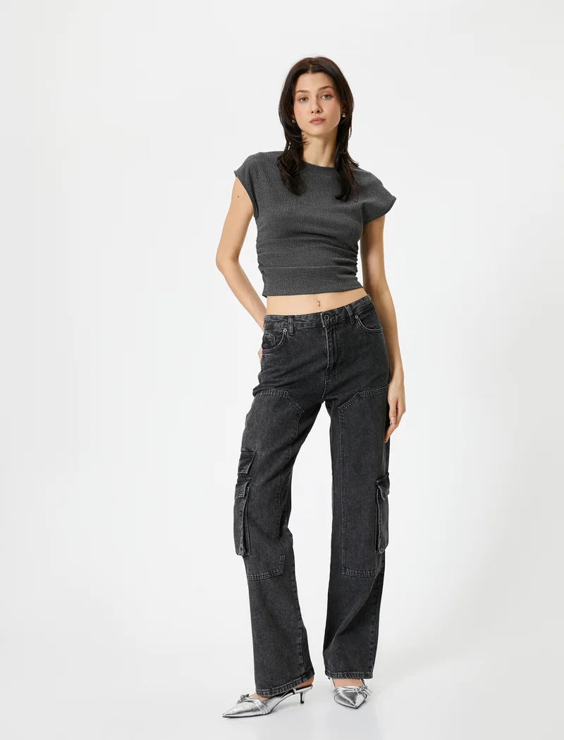كوتون Textured T-Shirt