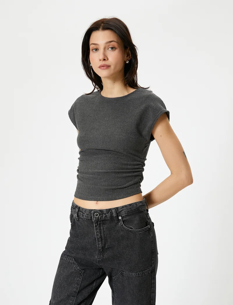كوتون Textured T-Shirt