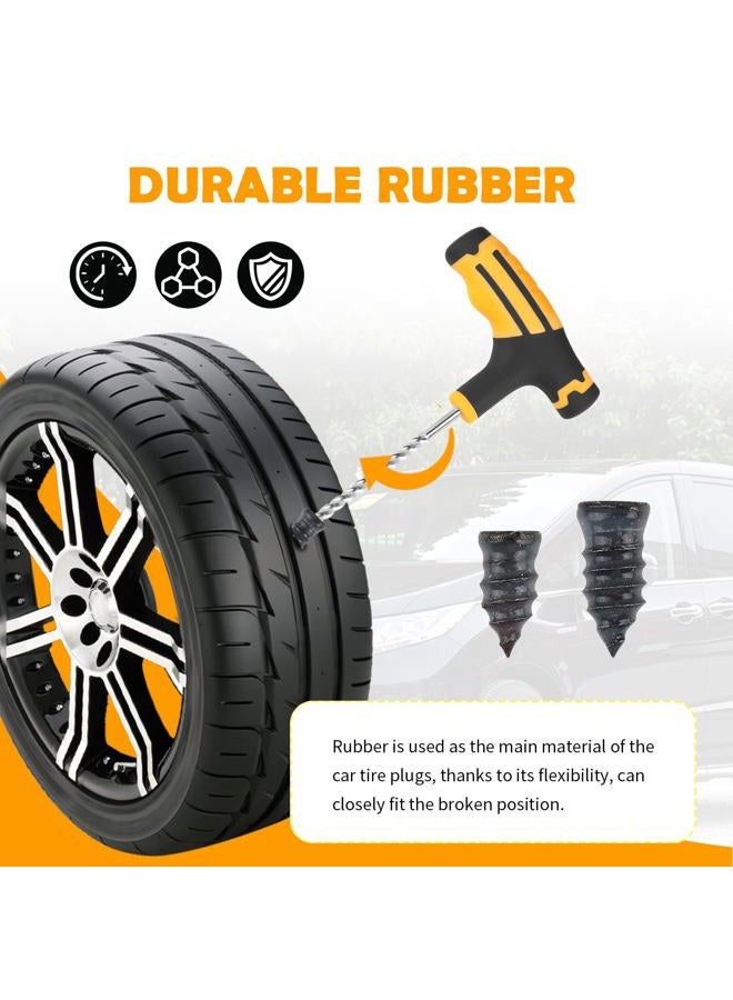 YGDMD 30PCS Car Tire Plug Kit,Essential Car Emergency Flat Tire Repair Kit Contains Drill/Rubber Repairs Screws/Cars Tires Repair Plugs,Professional Tubeless Tires Patch Kits for Cars - Image 4