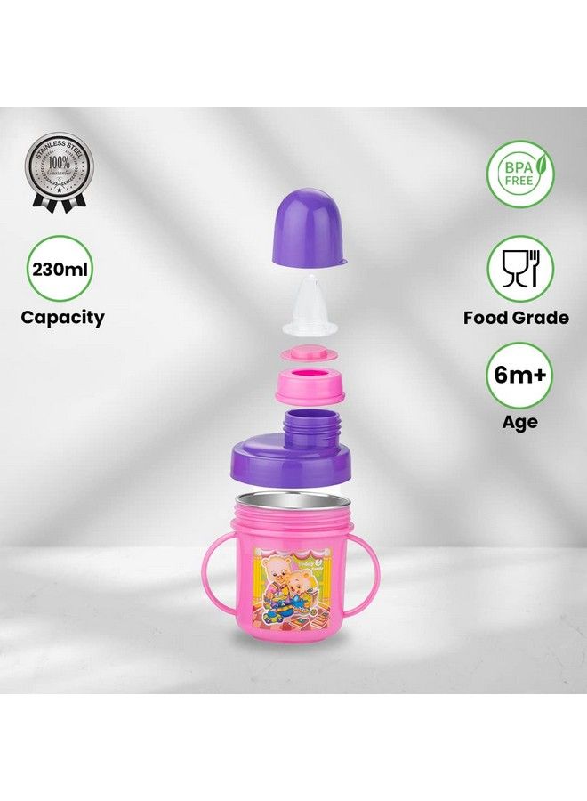 Nabhya Stainless Steel Baby Spout Sipper Cup For Kids Age 3 Months To 18 Months 250 Ml - Image 3