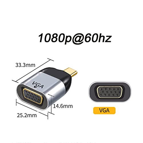 xiwai Type C to VGA Converter USBC Monitor Adapter 1080p 60hz for Tablet Phone Laptop - Image 3