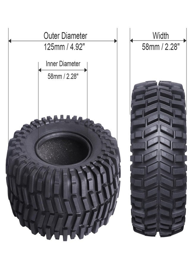 هوبي بارك إطارات HobbyPark 2.2 Crawler تناسب جنوط العجلات Beadlock مقاس 2.2 لسيارة Traxxas TRX4 Axial SCX10 II AX10 Wraith D90 مع حشوات إسفنجية (عبوة من 4 قطع) - Image 2