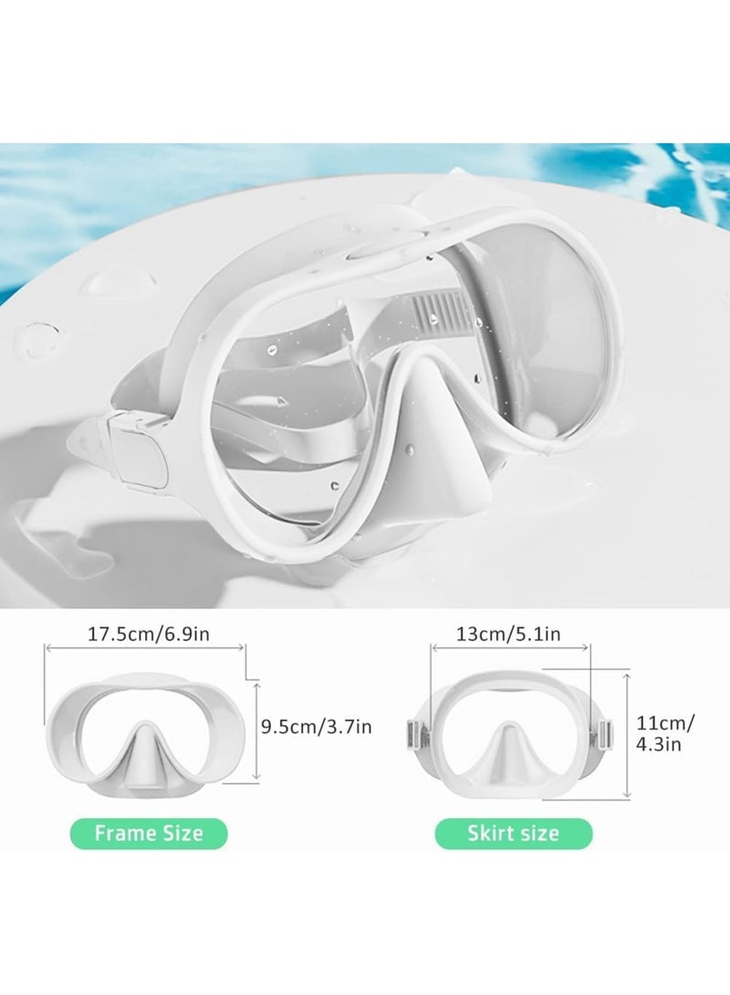 Zikra قناع الغوص، قناع سنوركل بدون إطار للبالغين والأطفال، قناع غوص بألوان ماكارون، رؤية واسعة 180°، قناع سكوبا مضاد للضباب ومضاد للأشعة فوق البنفسجية للغوص، السنوركلينغ والسباحة - Image 3