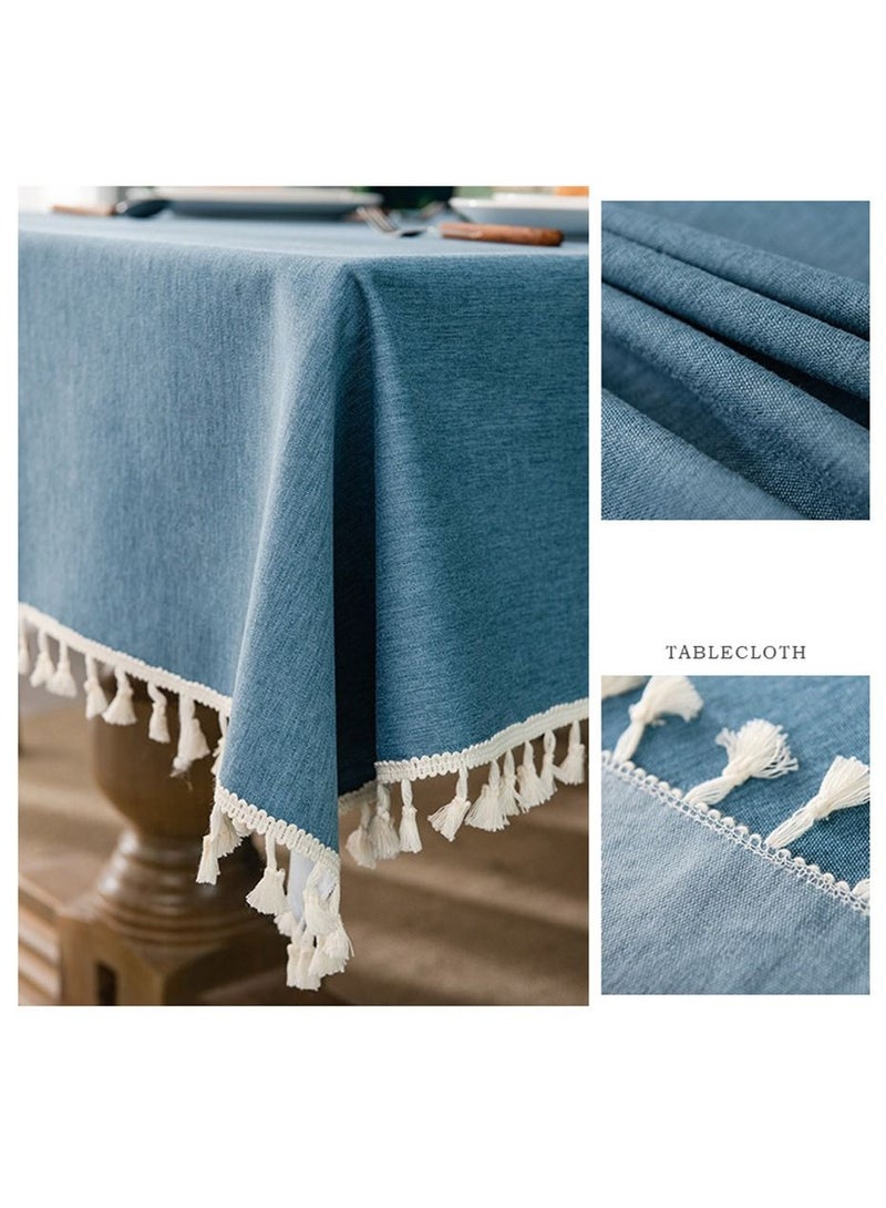 NIBEMINENT Waterproof and oil-proof cotton linen tablecloth no need to clean tablecloth  - Image 3