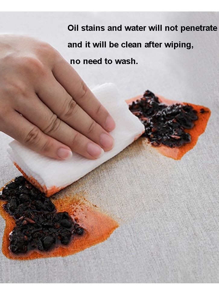 NIBEMINENT Waterproof and oil-proof cotton linen tablecloth no need to clean tablecloth  - Image 5
