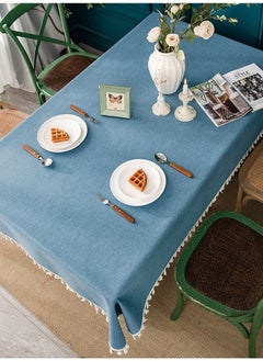 NIBEMINENT Waterproof and oil-proof cotton linen tablecloth no need to clean tablecloth  - Image 1
