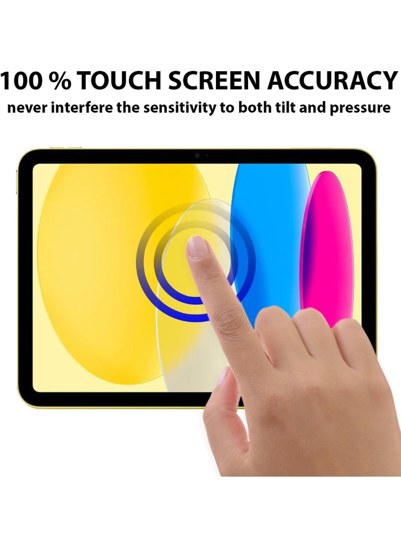 Screen Protector for iPad 10th Gen 10.9" 2022 & iPad 11th Gen A16 2025 A3354 A3355 A3356 - Transparent Tempered Glass, High Sensitivity and Anti-Scratch - Image 2