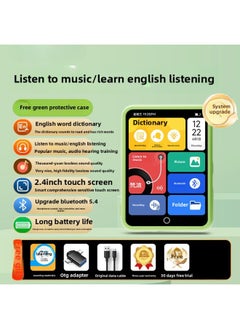 Generic Mp3 Walkman Student Version Mp4 Senior High School Students English Listening Music Player Bluetooth Listening Songs-Body Color:[free - Green Protective Case] 2.4 Hd Screen - Primary And Secondary School#Learning Edition-Memory Capacity:32gb [body Capacity]-official Standard  - Image 1
