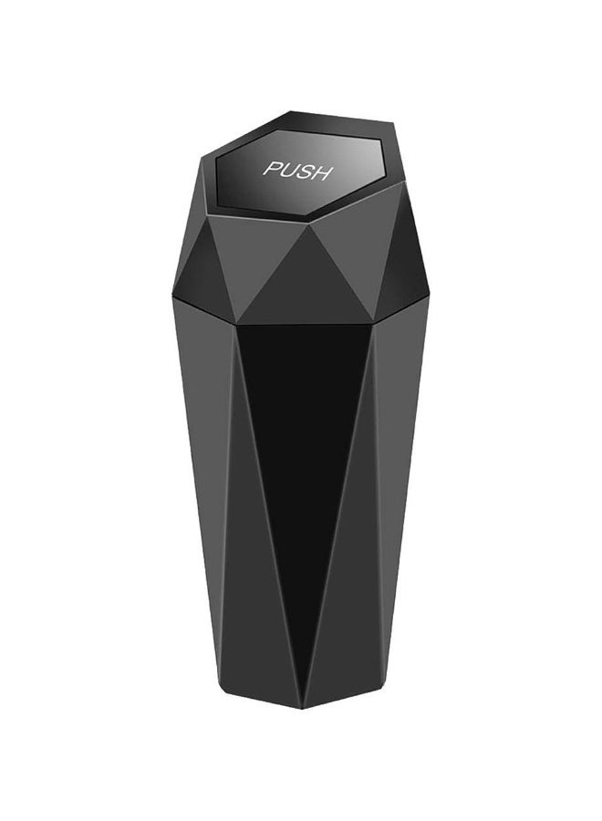 Car Trash Can With Lid New Car Dustbin Diamond Design Leakproof Vehicle Trash Bin Mini Garbage Bin For Automotive Car Home Office Kitchen Bedroom - Image 1