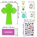 Winlyn 18 Sets Easter Cross Decorations Craft Kits Assorted Cross Foam Cutouts Egg Bunny Chick Foam Stickers Pompoms for Kids Classroom Sunday School VBS Activity Art Project - Image 4