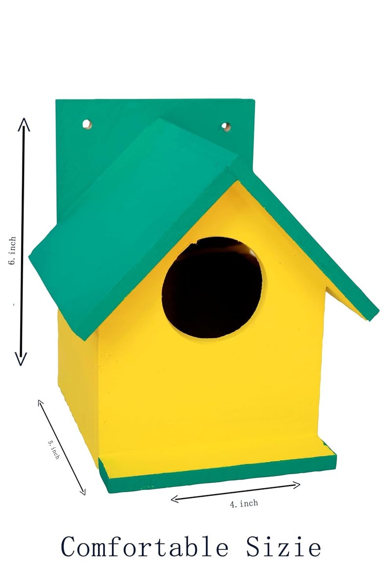 HELLONZ Bird House for Sparrow, Budgies & Finches with Air Ventilation and Mounting Hook (Pack of 8) (Dark Green) - Image 3