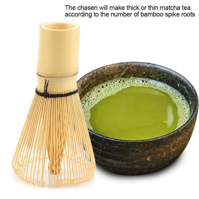 TOPINCN Traditional Bamboo Tea Whisk, 80 Prongs, 2.4 x 4.3 Inches, Traditional Matcha Preparation Tool - Image 2