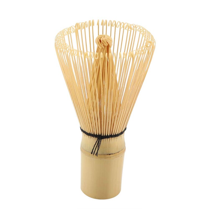 TOPINCN Traditional Bamboo Tea Whisk, 80 Prongs, 2.4 x 4.3 Inches, Traditional Matcha Preparation Tool - Image 1