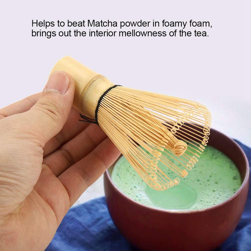 TOPINCN Traditional Bamboo Tea Whisk, 80 Prongs, 2.4 x 4.3 Inches, Traditional Matcha Preparation Tool - Image 3