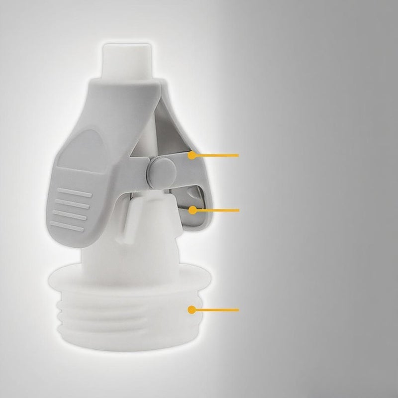 Breastmilk Storage Bag Adapters Breast Milk Bag Clamps Replacement for Lansinoh/ Spectra S1 S2/ Avent Wide-Neck Breast Pump, White + Grey& Pack of 2pcs with 4pcs Breastmilk Storage Bags - Image 3