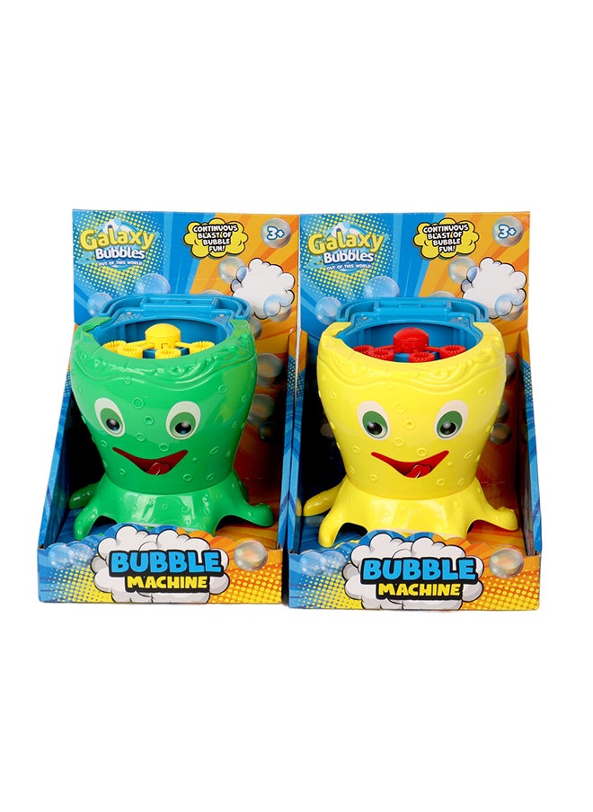 Galaxy Bubbles Octopus Bubble Machine With 100ml Bubble Solution  - Image 1
