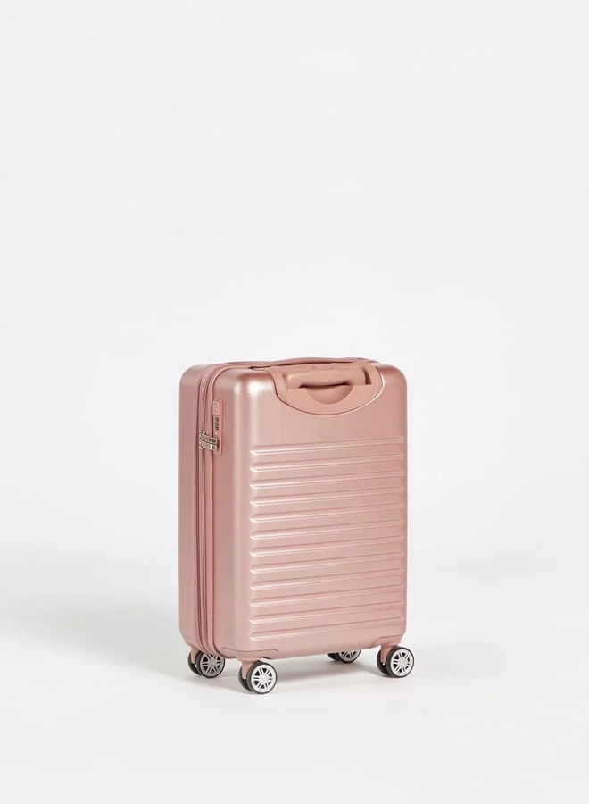 ELLE Women Textured Hardcase Luggage Trolley Bag with Retractable Handle