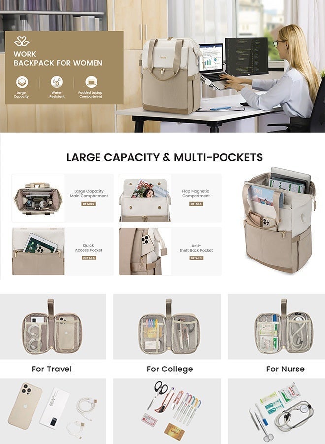 سِيكجُوك شنطه ظهر لابتوب لاب توب 17.3 بوصة رجالي نسائي، حقائب الظهر شنطة للسفر سفر كبيرة السعة مع حقيبة شنط منصة تخزين، ماء مقاومة حامل مع منفذ USB لجولات السفر في الجبال والاستخدام اليومي - Image 4