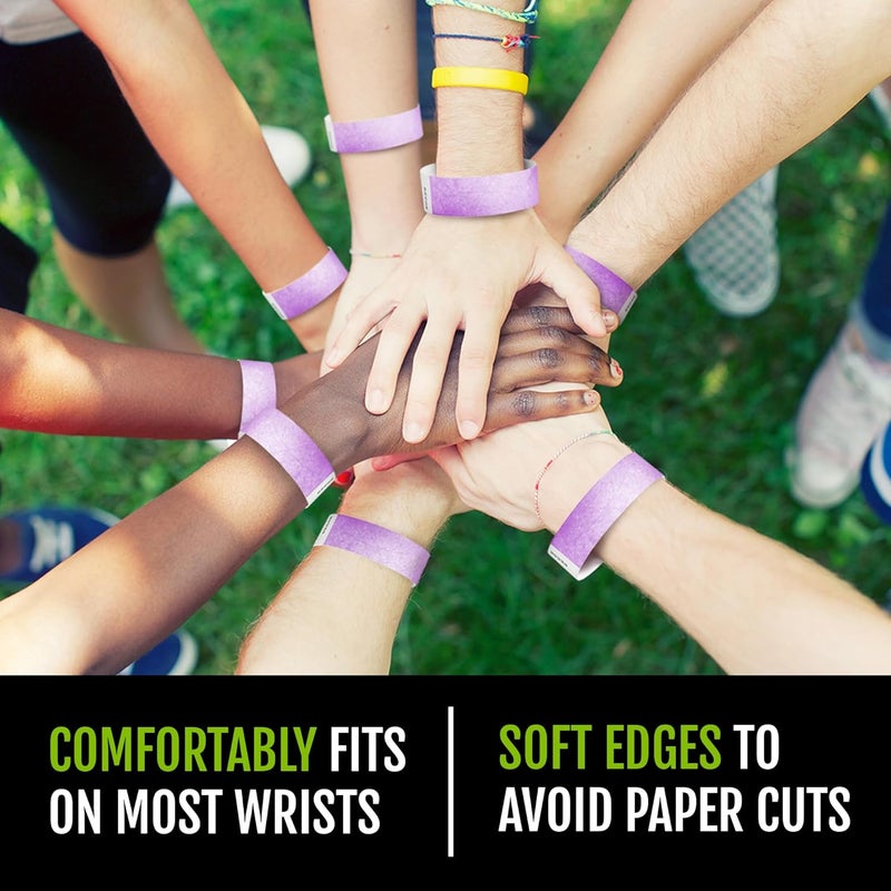 Wristco 1,000 WristCo Berry Tyvek Wristbands for Events - Comfortable Tear Resistant Paper Bracelets ID Wrist Bands for Concerts Festivals Admission Party Identification Condition adaptive build - Image 5