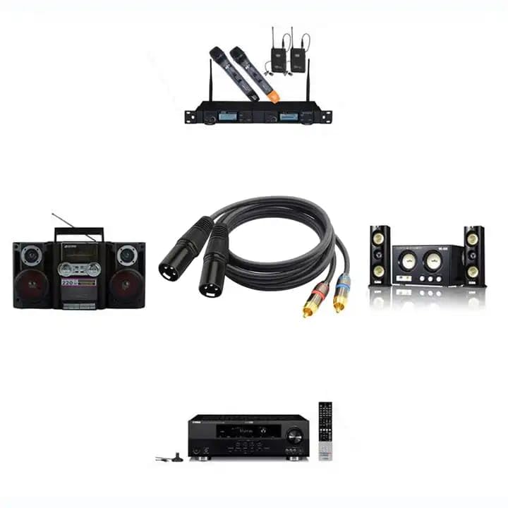 HAKUHO كابل مزدوج RCA إلى 2XLR ذكر، كابل صوت HiFi، لمكبر الصوت، الخلاط، الميكروفون، 3 متر أسود - Image 3