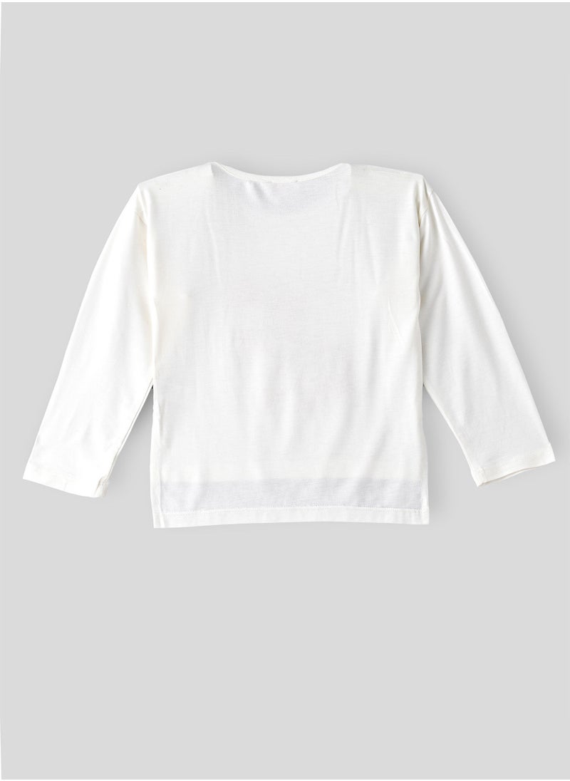 Jelliene - Knit t-shirt with print - Image 1