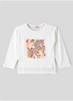 Knit t-shirt with print