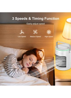 Generic Cooling Fan, Portable Air Conditioners Fan with 3 Speeds 7 Colors,Small Mini Ac Unit for Bedroom - Air Cooler for Room  - Image 3