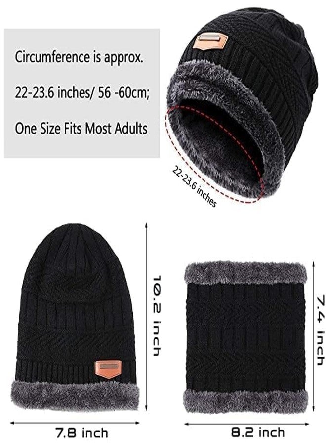 KAVRUL Winter Scarf and Cap Beanie Cap Unisex Woolen CAPPlus Muffler Scarf Set for Men Women | Snow Proof Unisex Woolen Combo of Beanie/Skull CAPfor Winter - Image 3