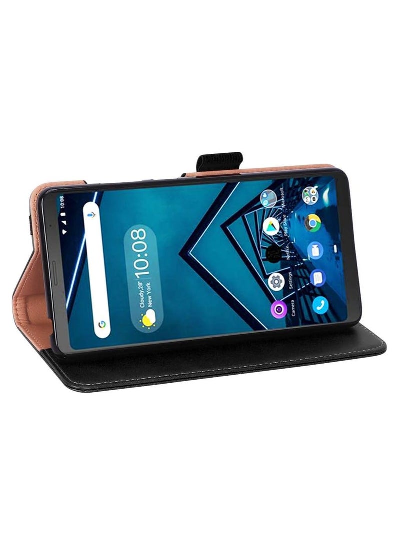 Case for Lenovo Tab V7 7.0'' PB-6505NC Premium PU Leather Hand Strap Case with Kickstand Cover Card Slots Shell Full-Body Protective Bumper  - Image 4